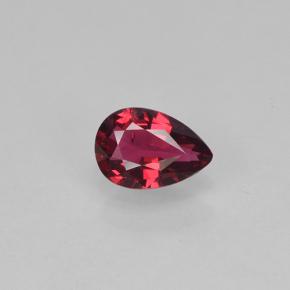 Espinela Rojo grosella natural de 0.33 ct, En forma de pera, VS