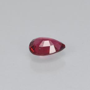 Espinela Rojo grosella natural de 0.33 ct, En forma de pera, VS