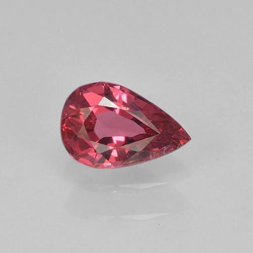 Espinela Rojo medio natural de 0.40 ct, En forma de pera, VS