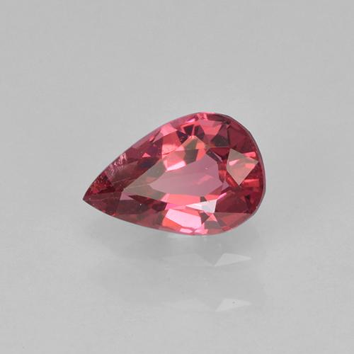 Espinela Rojo medio natural de 0.40 ct, En forma de pera, VS