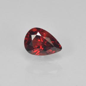 Espinela Rojo sangre intenso natural de 0.39 ct, En forma de pera, VVS-VS