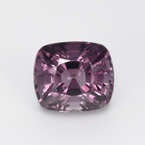 Espinela púrpura natural de 1,33 ct, corte cojín, VS