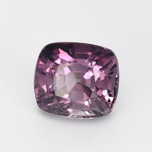 Espinela púrpura natural de 1,33 ct, corte cojín, VS