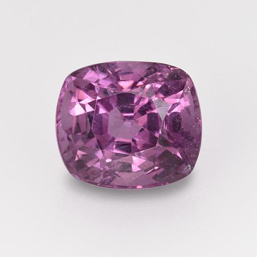 Espinela púrpura natural de 1,27 ct, corte cojín, VS