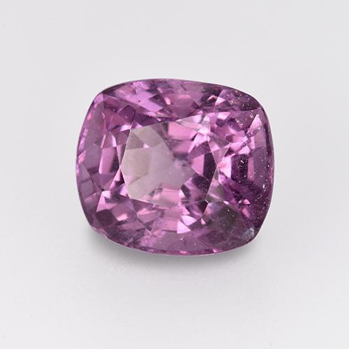 Espinela púrpura natural de 1,27 ct, corte cojín, VS