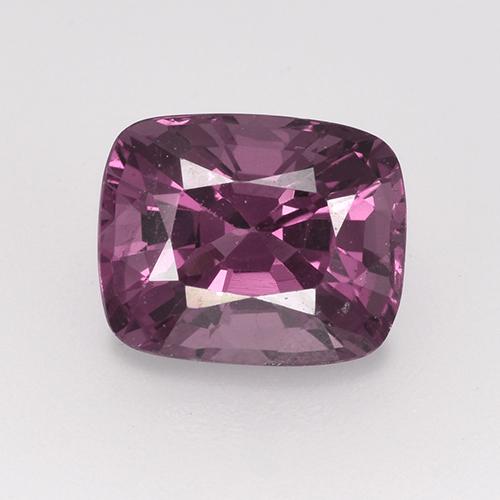 Espinela Púrpura oscuro natural de 1.61 ct, Corte Cojín, VS