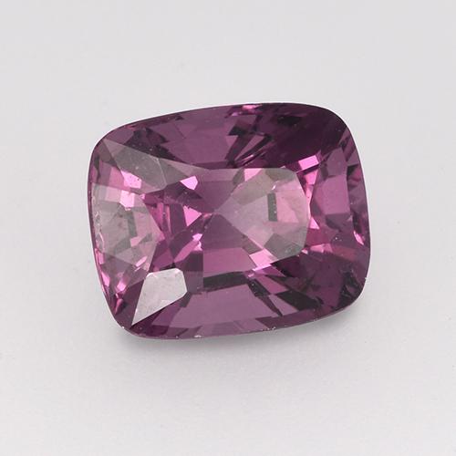 Espinela Púrpura oscuro natural de 1.61 ct, Corte Cojín, VS