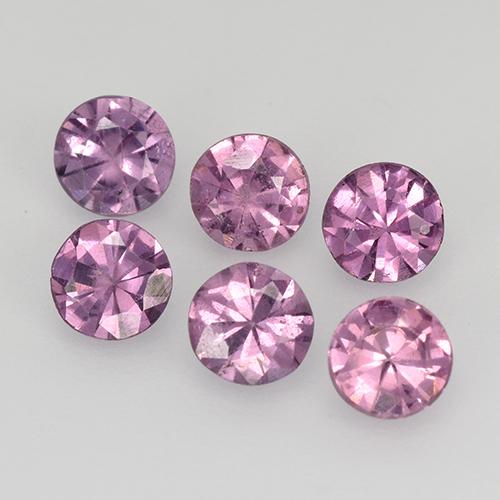 Gemas de espinela púrpura natural de 1,17 ct, corte redondo, VS