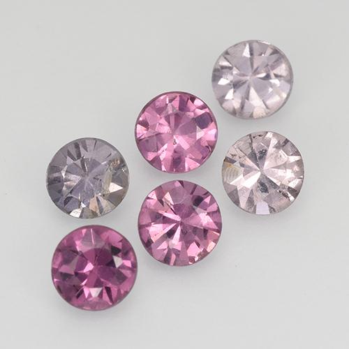 Gemas de espinela multicolor natural de 1,21 ct, corte redondo, VS