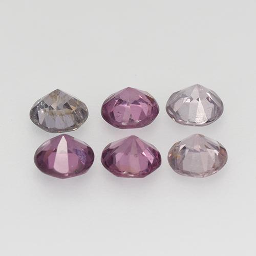 Gemas de espinela multicolor natural de 1,21 ct, corte redondo, VS
