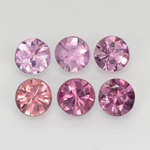 Gemas de Espinela Multicolor natural de 1.01 ct, Corte Redondo, VS