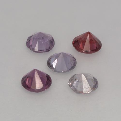 Gemas de Espinela Multicolor natural de 0.95 ct, Corte Redondo, VS