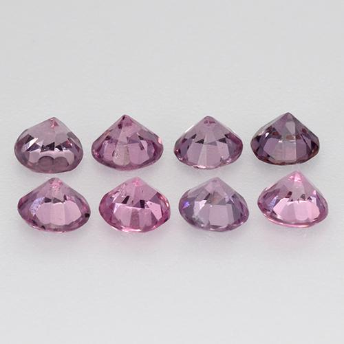 Gemas de espinela púrpura natural de 1,27 ct, corte redondo, VS