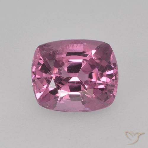 Espinela púrpura natural de 1,02 ct, corte cojín, VS
