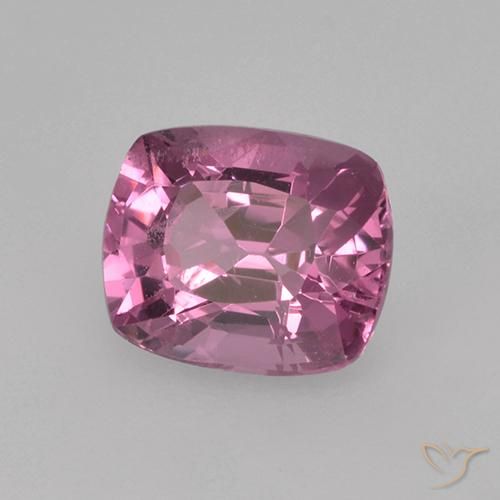 Espinela púrpura natural de 1,02 ct, corte cojín, VS