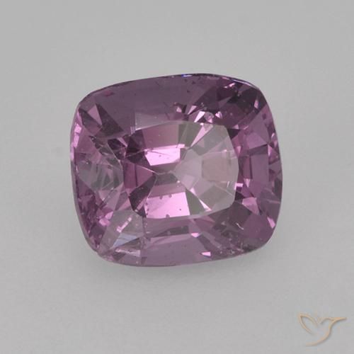 Espinela Púrpura claro natural de 1.27 ct, Forma Cojín, VS
