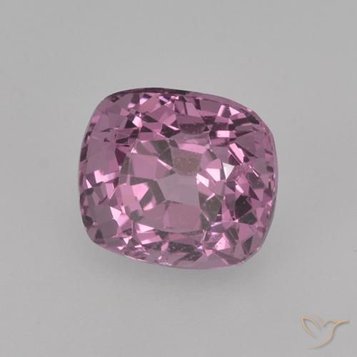 Espinela Malva intenso natural de 1.44 ct, Forma Cojín, VS