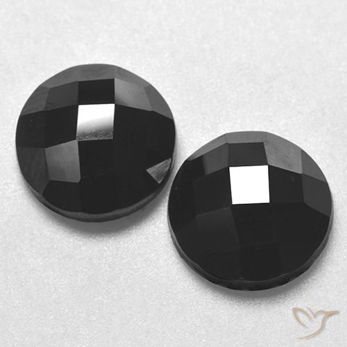 6.96ctw Natural Negro Espinela, Redondo, Opaco