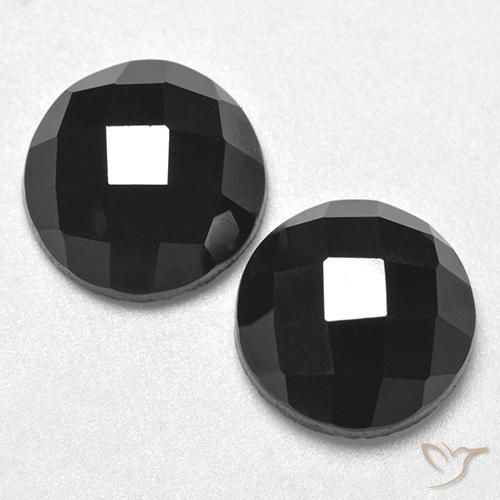 7.32ctw Natural Negro Espinela, Redondo, Opaco