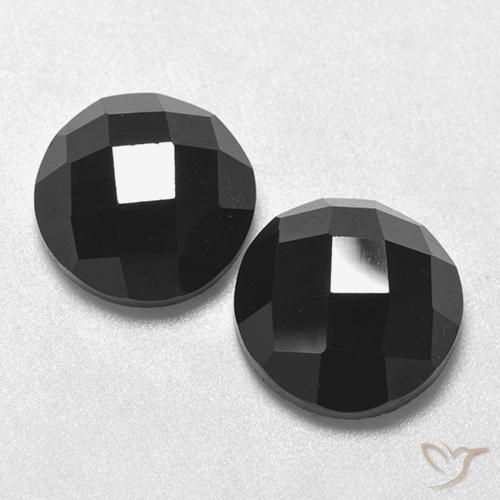 6.82ctw Natural Negro Espinela, Redondo, Opaco
