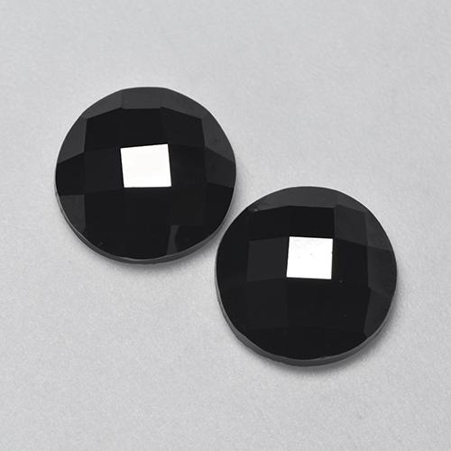 Gemas de espinela negro natural de 6,32 ct, corte redondo, opaco
