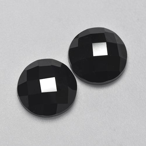 Gemas de espinela negro natural de 6,32 ct, corte redondo, opaco
