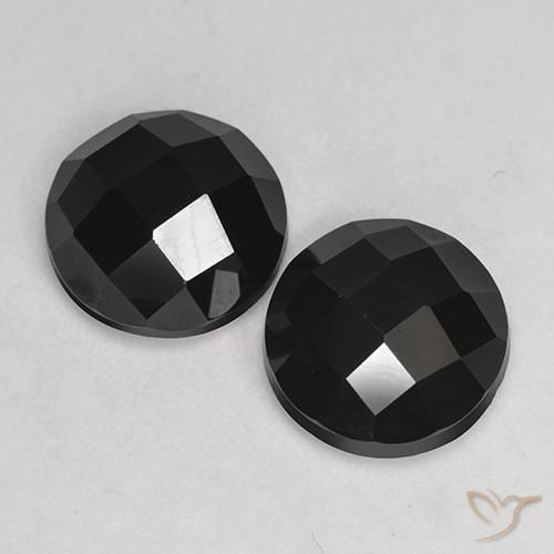 6.89ctw Natural Negro espinela, Redondo, Opaco