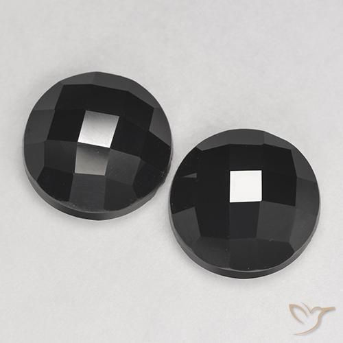 7.04ctw Natural Negro Espinela, Redondo, Opaco