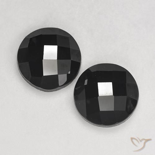 7.37ctw Natural Negro Espinela, Redondo, Opaco