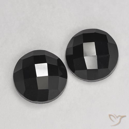 7.55ctw Natural Negro Espinela, Redondo, Opaco