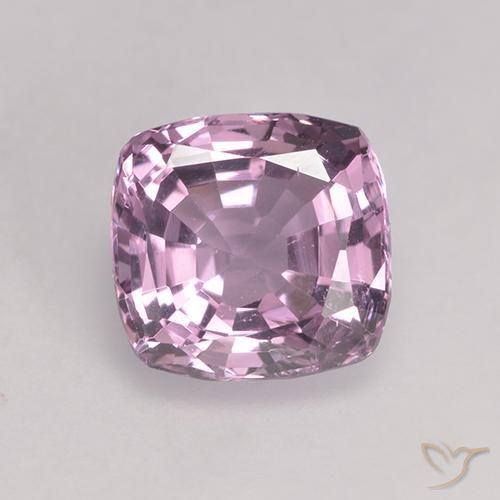 1.59ct Natural Púrpura rosáceo muy claro Espinela, Forma Cojín, VVS-VS
