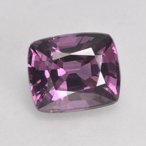 Espinela púrpura natural de 1,68 ct, corte cojín, VVS