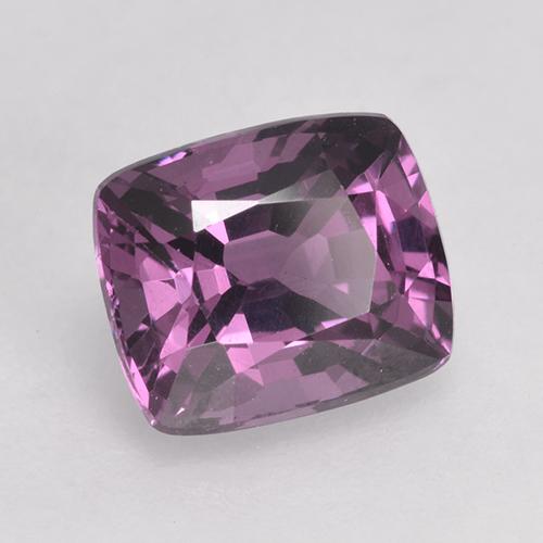 Espinela púrpura natural de 1,68 ct, corte cojín, VVS