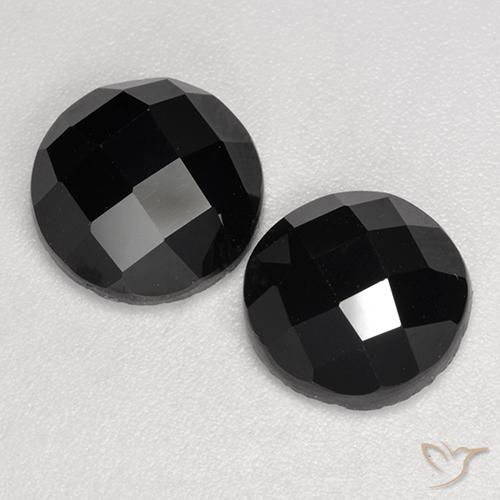 6.89ctw Natural Negro Espinela, Redondo, Opaco