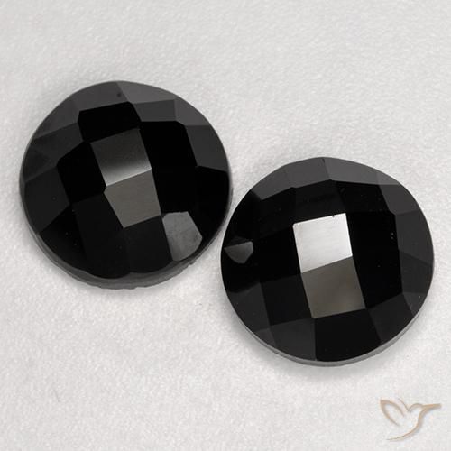 7.45ctw Natural Negro espinela, Redondo, Opaco
