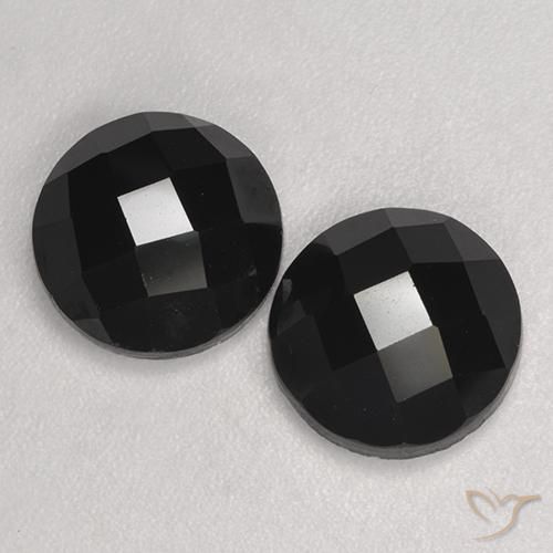 6.98ctw Natural Negro Espinela, Redondo, Opaco