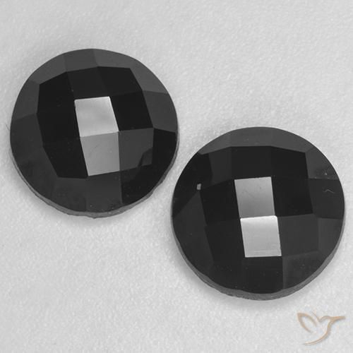 7.21ctw Natural Negro Espinela, Redondo, Opaco