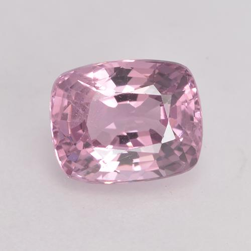 Espinela rosa natural de 1,43 ct, corte cojín, VS