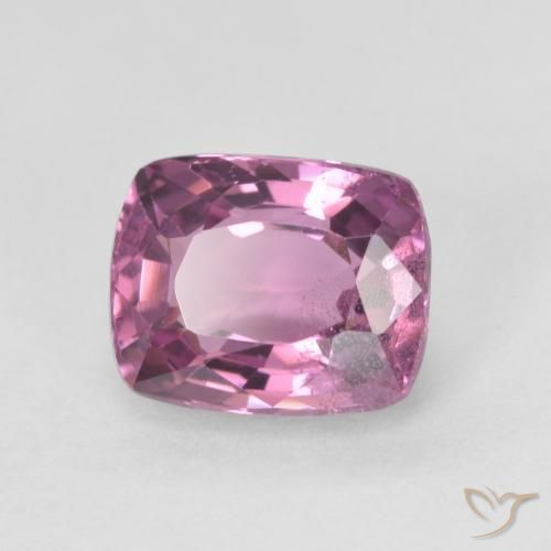 Espinela Rosado púrpura natural de 1.64 ct, Forma Cojín, VS