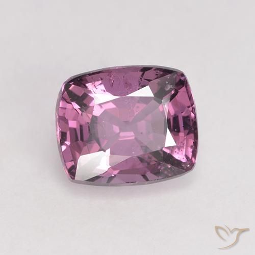 Espinela Púrpura medio natural de 1.50 ct, Forma Cojín, VS