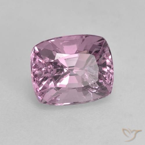 Espinela Violeta rosáceo claro natural de 1.55 ct, Forma Cojín, VS