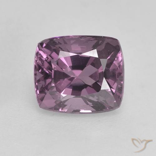 1.54ct Natural Violeta oscuro medio espinela, Forma Cojín, VVS-VS, Photo A