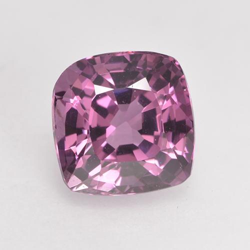 Espinela púrpura natural de 1,52 ct, corte cojín, VVS