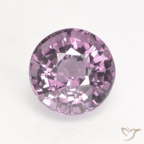 Espinela púrpura natural de 0,63 ct, corte redondo, VVS-VS
