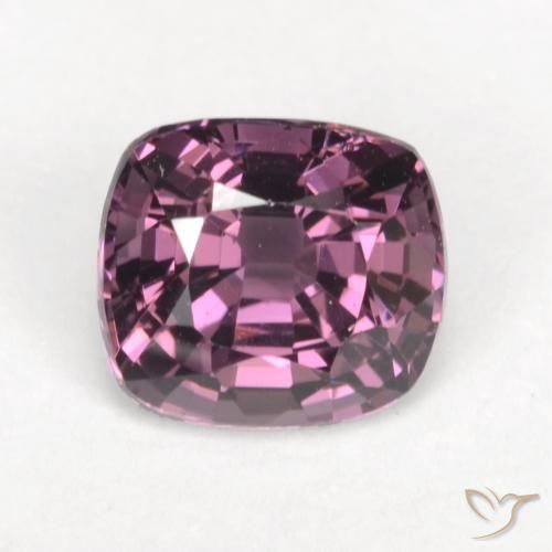 1.42ct Natural Púrpura oscuro medio Espinela, Forma Cojín, VVS-VS