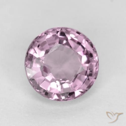 Espinela Púrpura rosáceo muy claro natural de 0.58 ct, Redondo, VVS