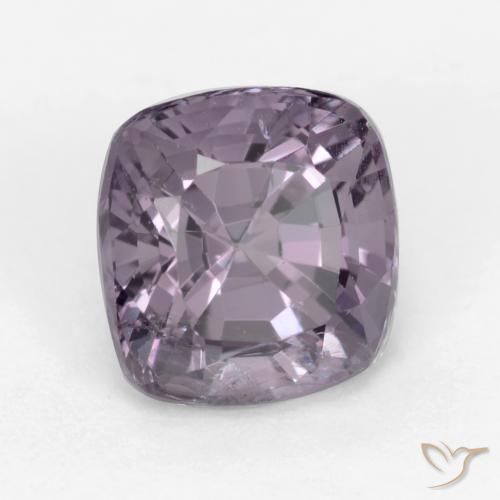 Espinela Violeta grisáceo natural de 1.38 ct, Forma Cojín, VS