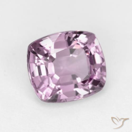 Espinela Violeta-rosado claro natural de 1.25 ct, Forma Cojín, VS