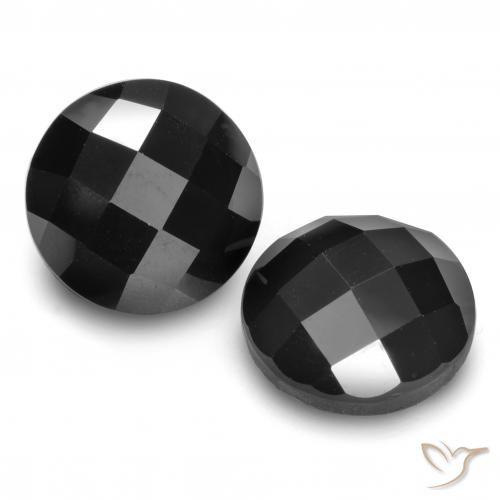 14.91ctw Natural Negro Espinela, Redondo, Opaco