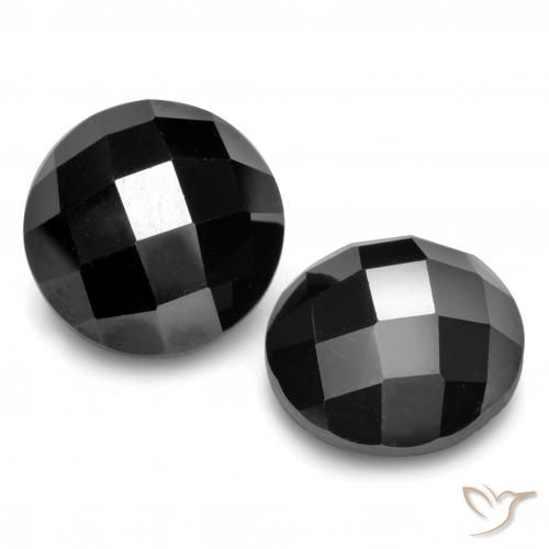 14.65ctw Natural Negro Espinela, Redondo, Opaco